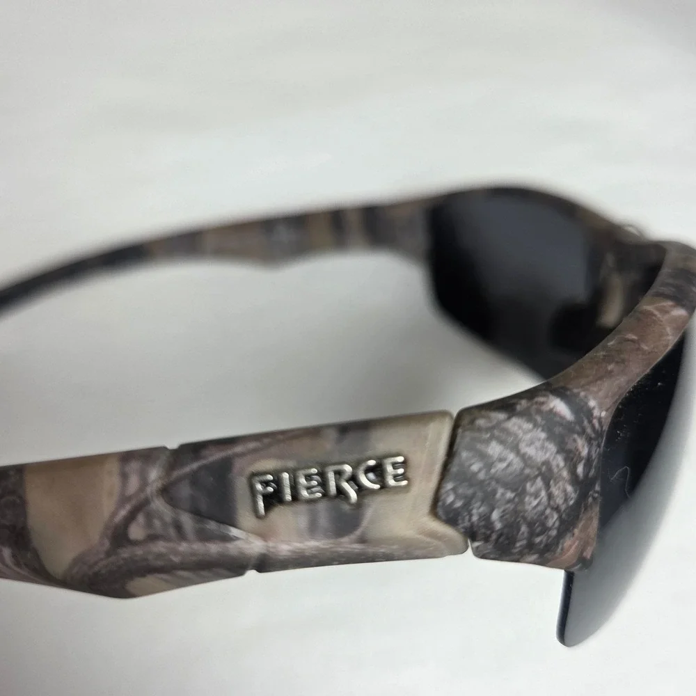 Fierce Polarized Sunglasses Longleaf Camo Frame Dark Smoke Lens Hunting Fishing